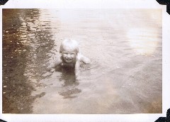 A051- Jean Wilson in Water at Camp